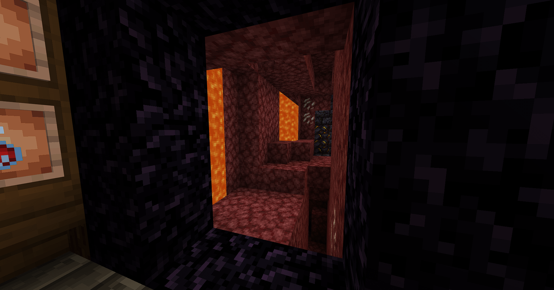 Cool nether portal build i made in my survival realm (bedrock ...