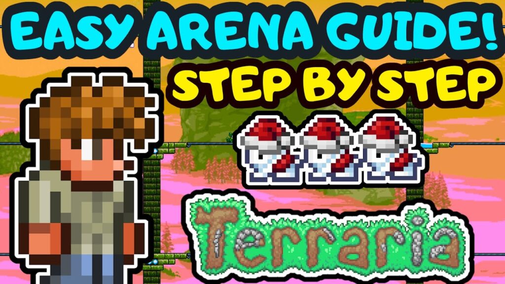 Terraria Easy Arena Building Guide! Make your own OP Arena! Lava Trap Included!