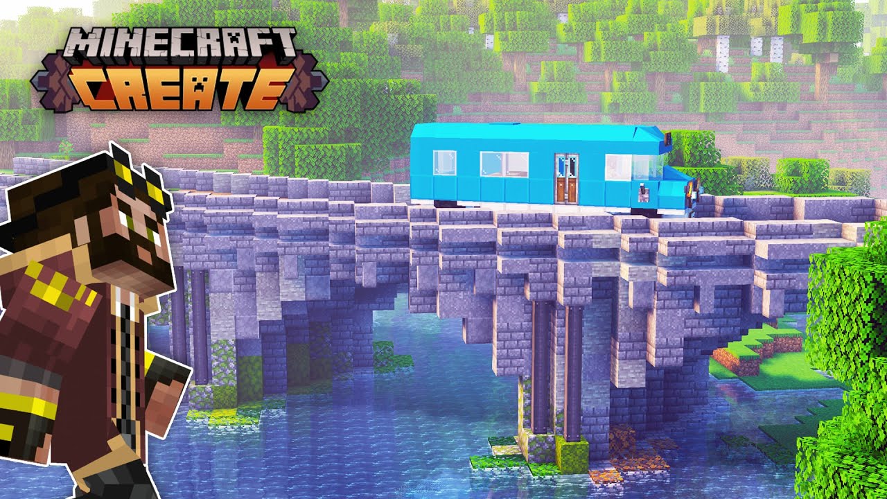 I built SO MANY BRIDGES in Minecraft Create Mod! - MineNest, Mine Nest