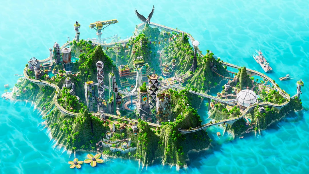 The most comprehensive thing I've ever built- this epic Solarpunk City ...
