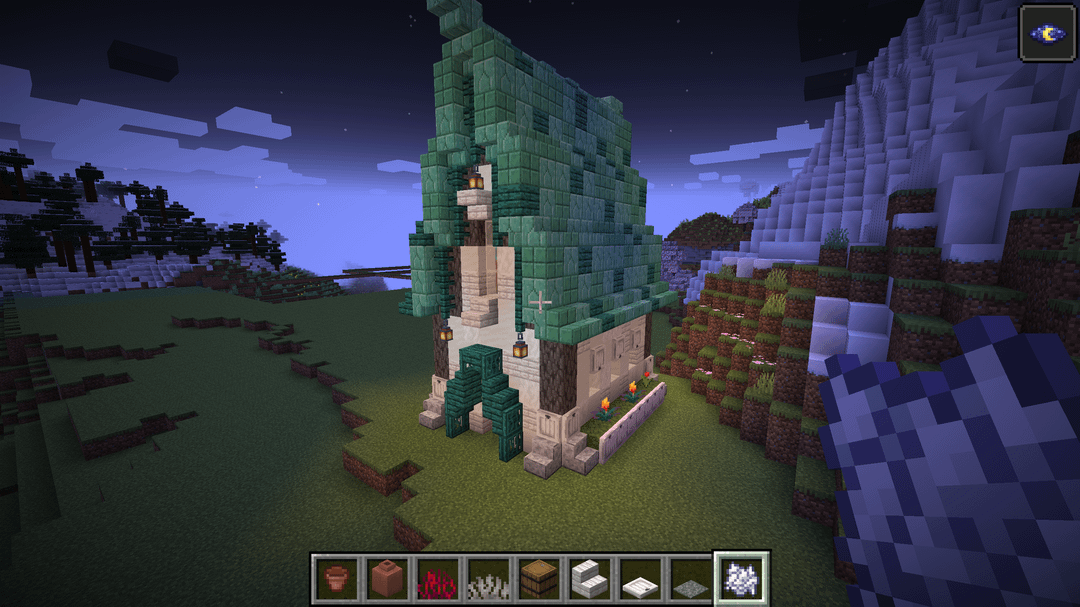a fantasy house design using the pale wood - MineNest, Mine Nest