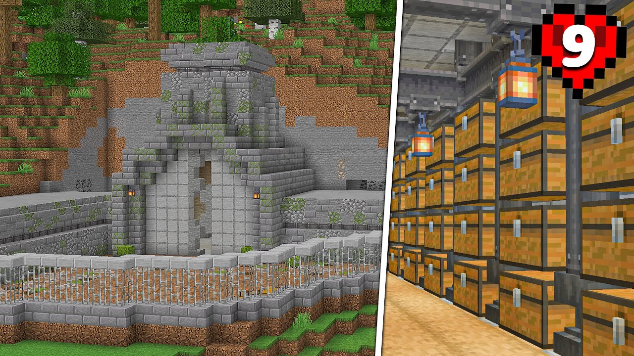 J'ai Crée un BUNKER ULTRA SÉCURISÉ | Minecraft Create Hardcore #9 ...