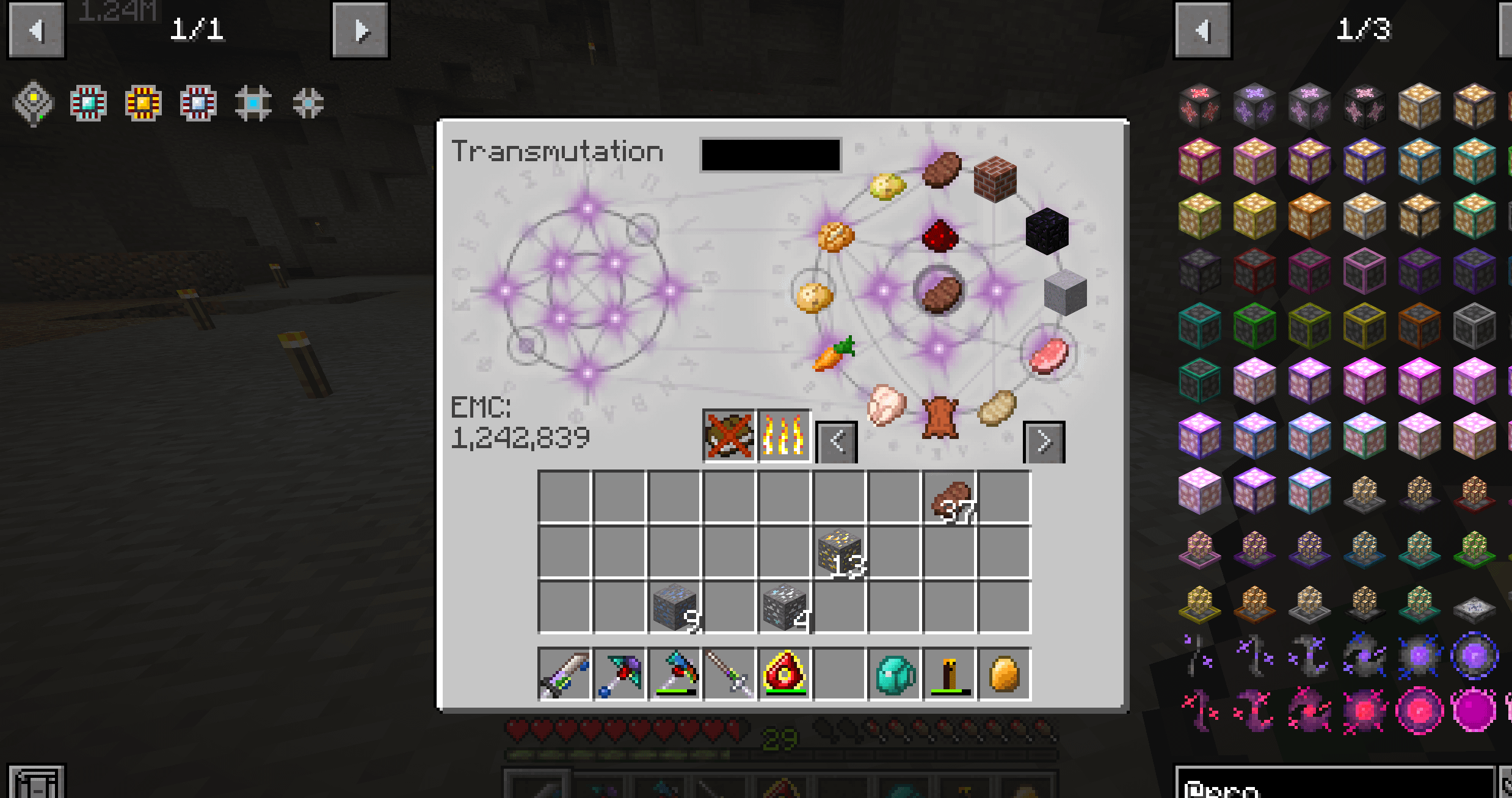 ProjectE mod conflict. Won't shift click items out of transmutation ...