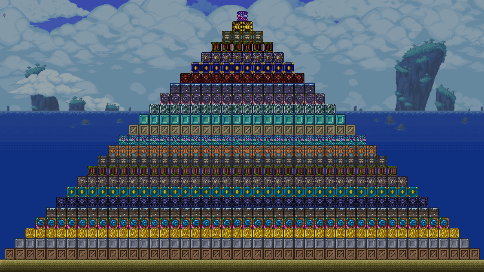 Do you like my crate pyramid? - MineNest, Mine Nest