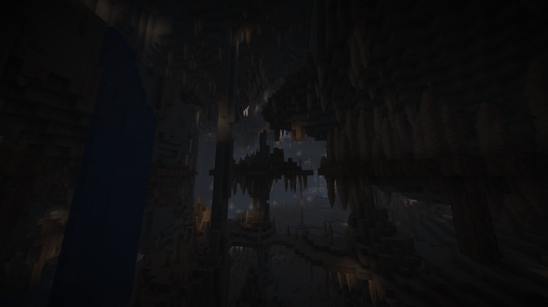 Giant cave a few blocks below spawn (-4382667135688340163 Java 1.21.8 ...