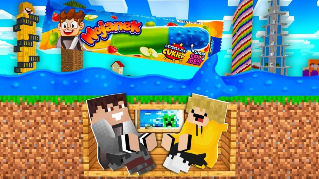 Tsunami LODÓW WOJANEK 🌊🍦 vs TAJNY BUNKIER ☢️ w Minecraft!