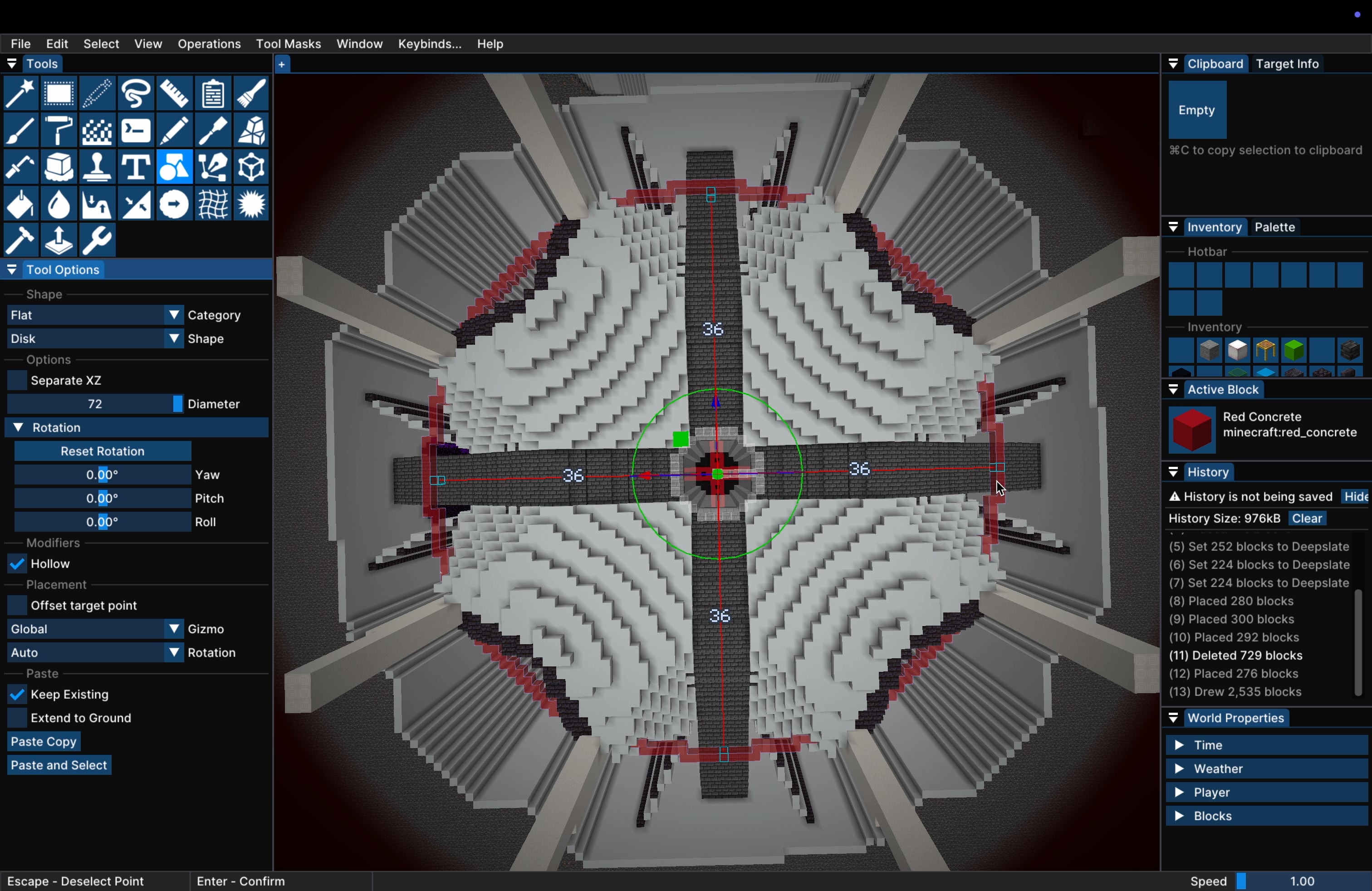 Axiom Mod circle off center (shape tool) - MineNest, Mine Nest