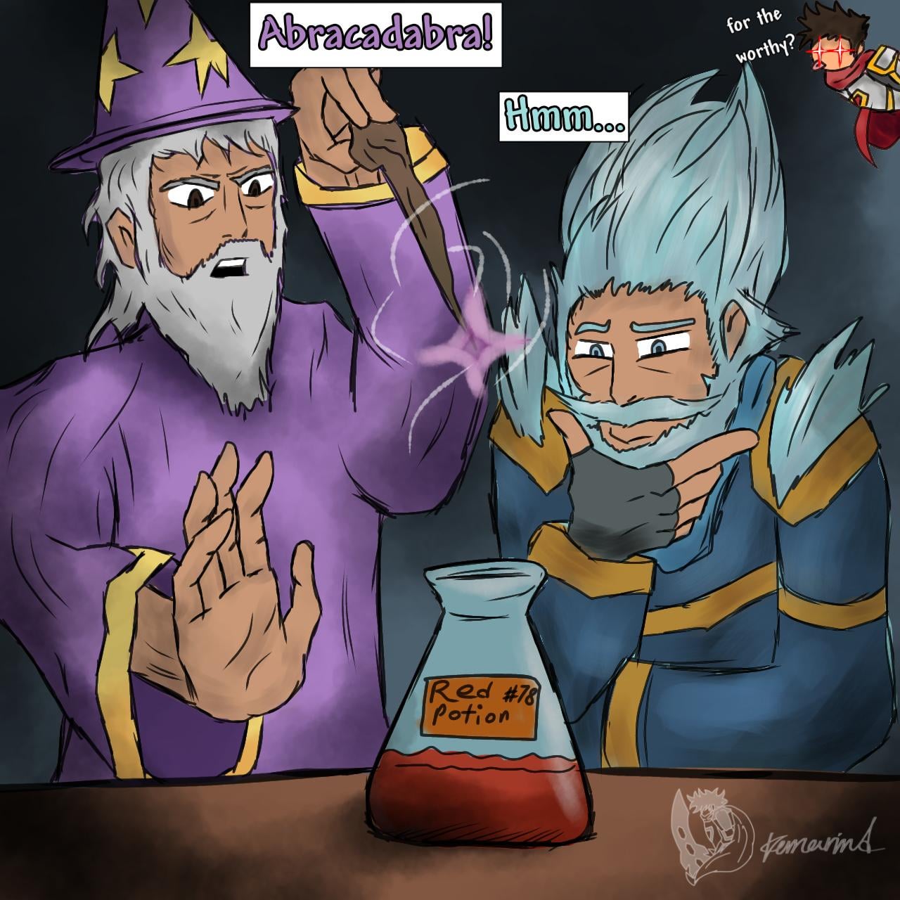 Archmage [Permafrost] and Wizard are working on Red potion. [It will ...