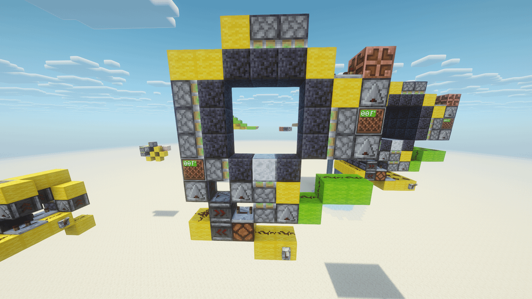 3x3 1 block wide piston door - MineNest, Mine Nest