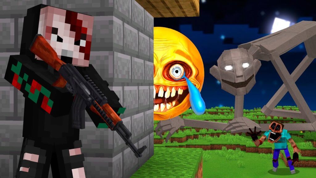 Usé Armas vs Criaturas Aterradoras en Minecraft Usé Armas vs Criaturas Aterradoras en Minecraft