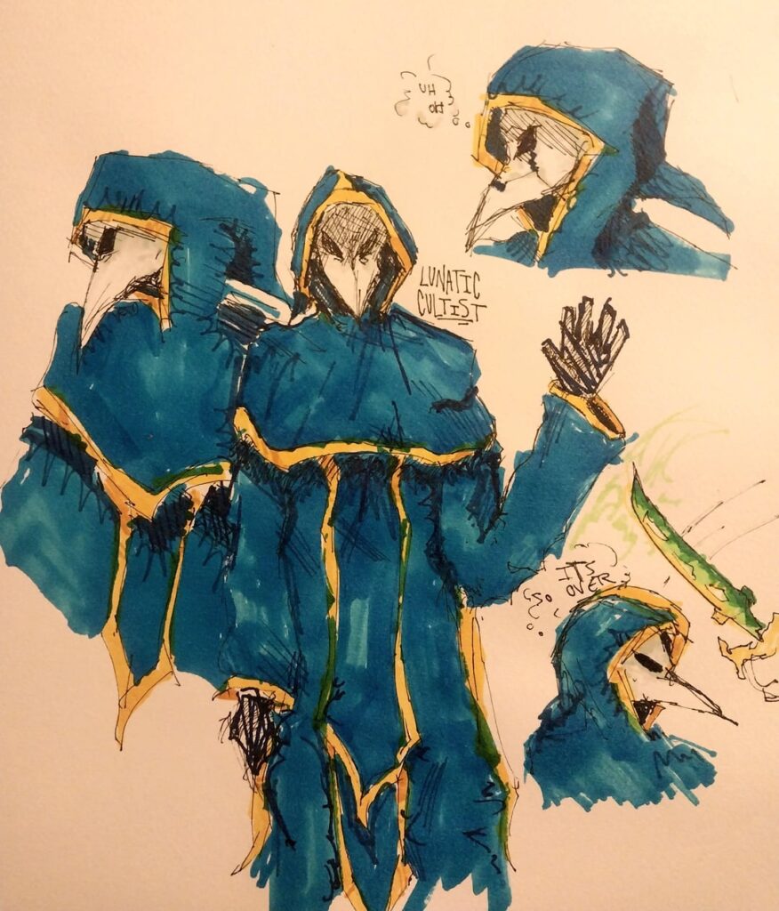 Lunatic Cultist doodles