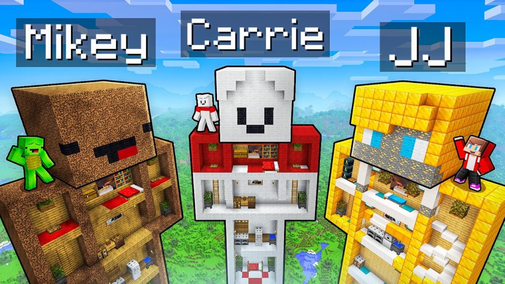 JJ vs Mikey vs Carrie: STATUE BATTLE in Minecraft – Maizen JJ vs Mikey vs Carrie: STATUE BATTLE in Minecraft - Maizen