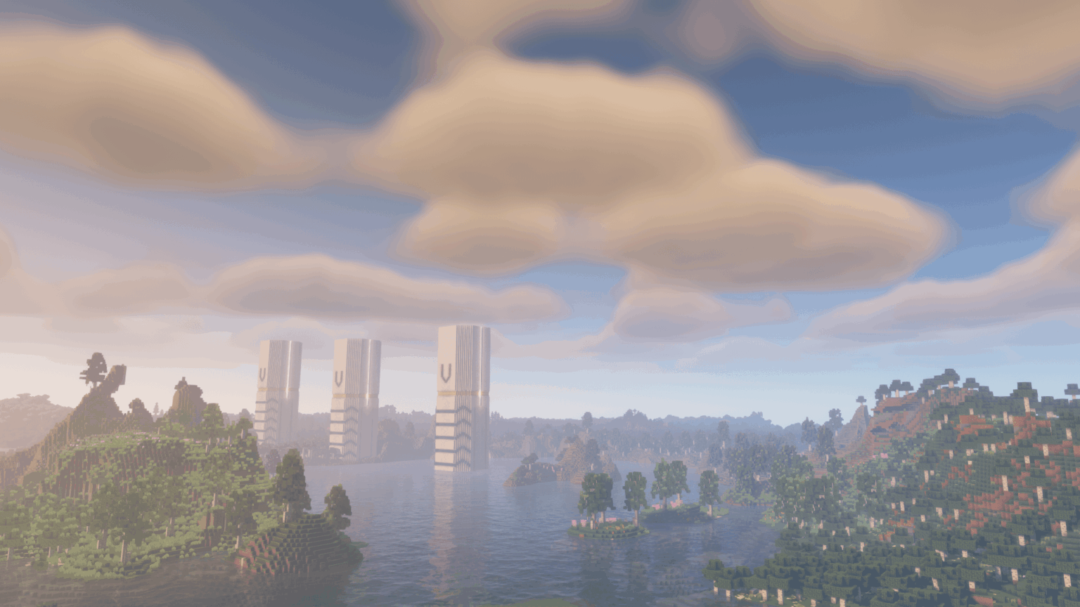 Cooling towers dubbed "Triplets" by residents.