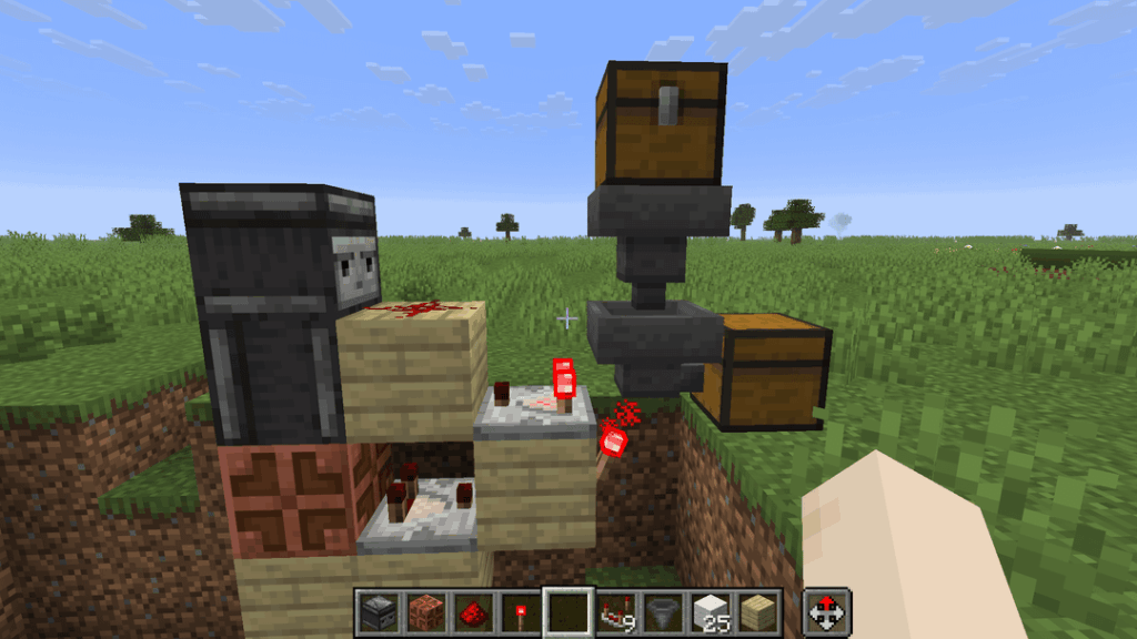First redstone project, likely has been done before, my take on a simple item filter using copper bulbs and observers First redstone project, likely has been done before, my take on a simple item filter using copper bulbs and observers