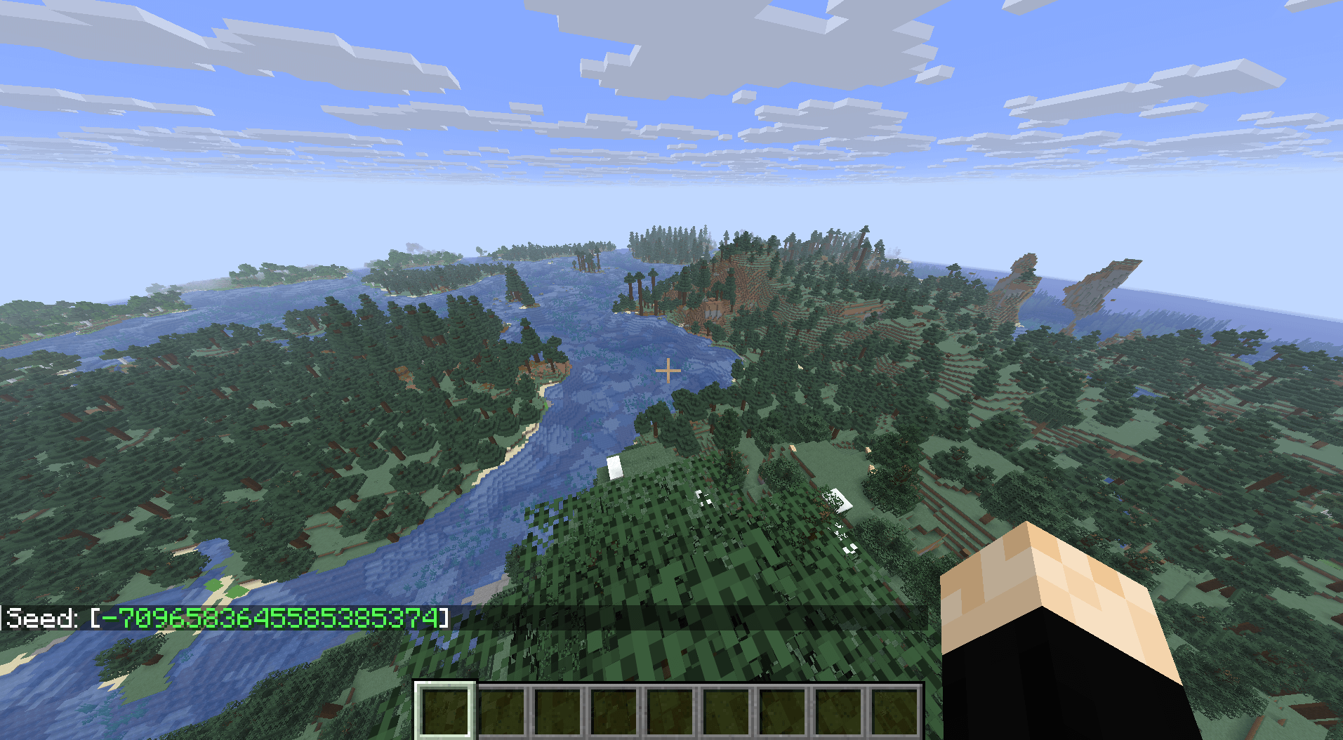 Minecraft Java 26.2 snapshot 2 seed -7096583645585385374 terrain screenshot