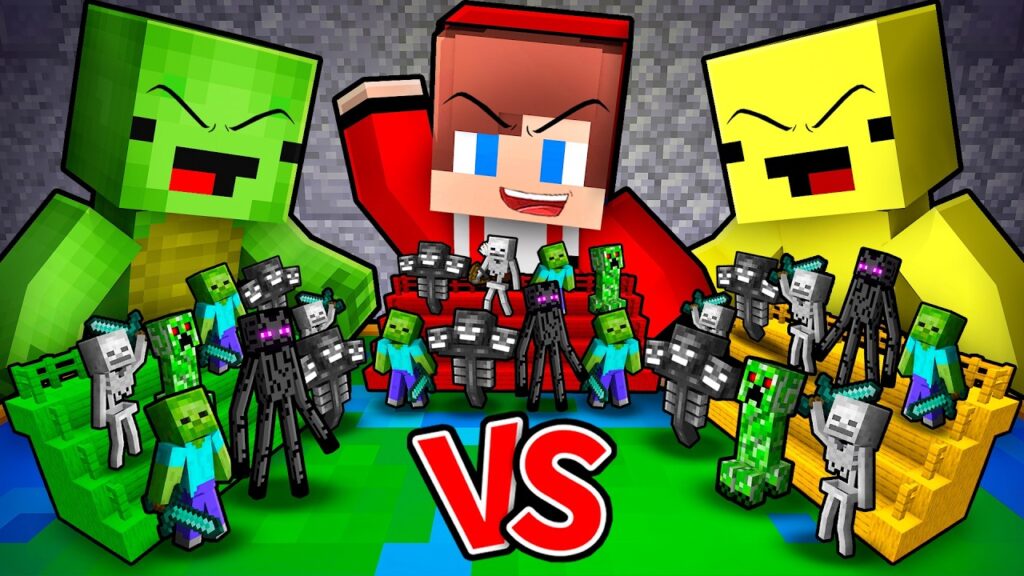 JJ vs Mikey vs Banana Kid: BATTLE OF THE TINY MOBS in Minecraft – Maizen JJ vs Mikey vs Banana Kid: BATTLE OF THE TINY MOBS in Minecraft - Maizen
