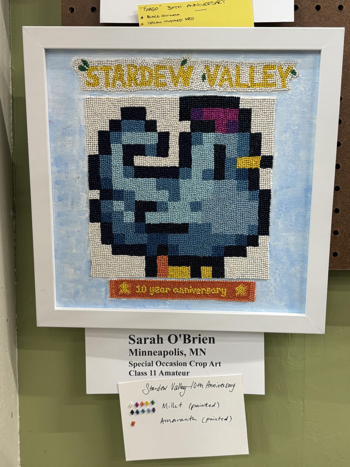 Stardew seed art at the MN state fair