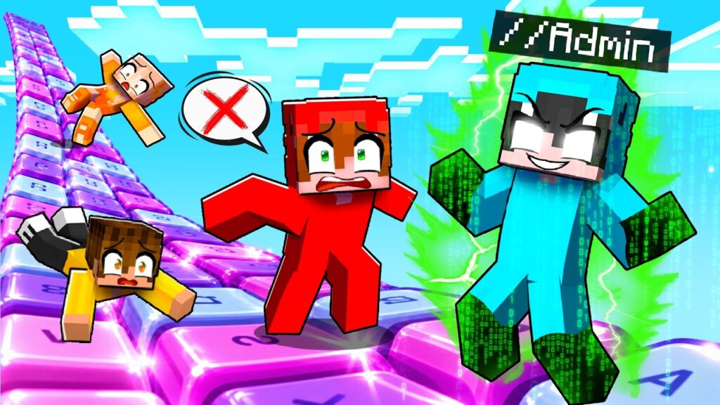 Usé COMANDOS de ADMINISTRADOR en Escapa del TECLADO en Minecraft! Usé COMANDOS de ADMINISTRADOR en Escapa del TECLADO en Minecraft!