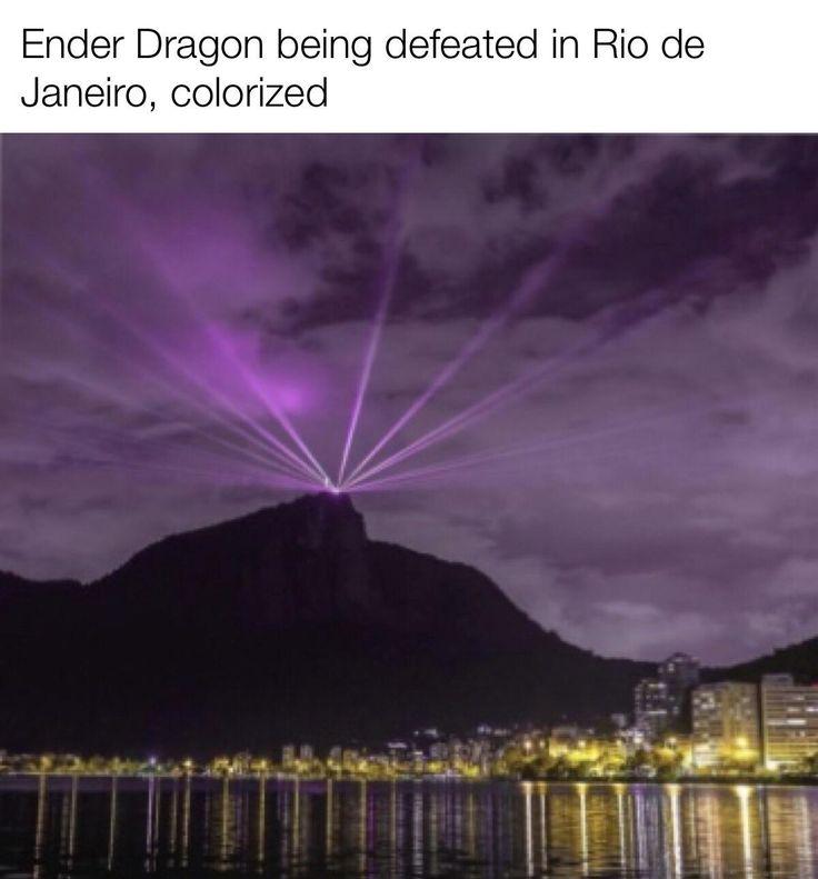 Ender dragon defeated IRL (Creds: Pinterest for the 3rd time)