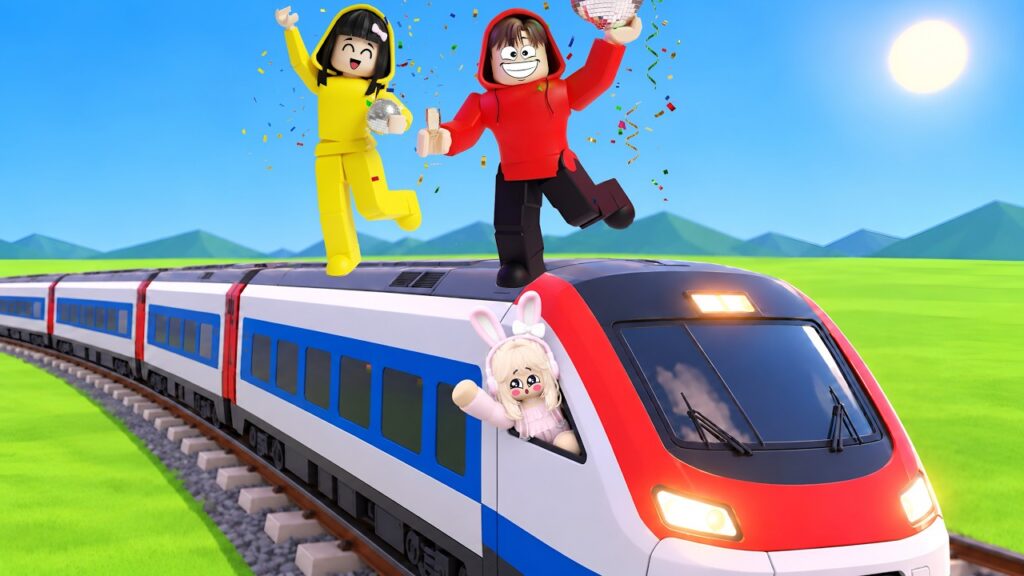 Yuta, Mio Dan Baby Celine Membangun Kereta Sendiri || ROBLOX