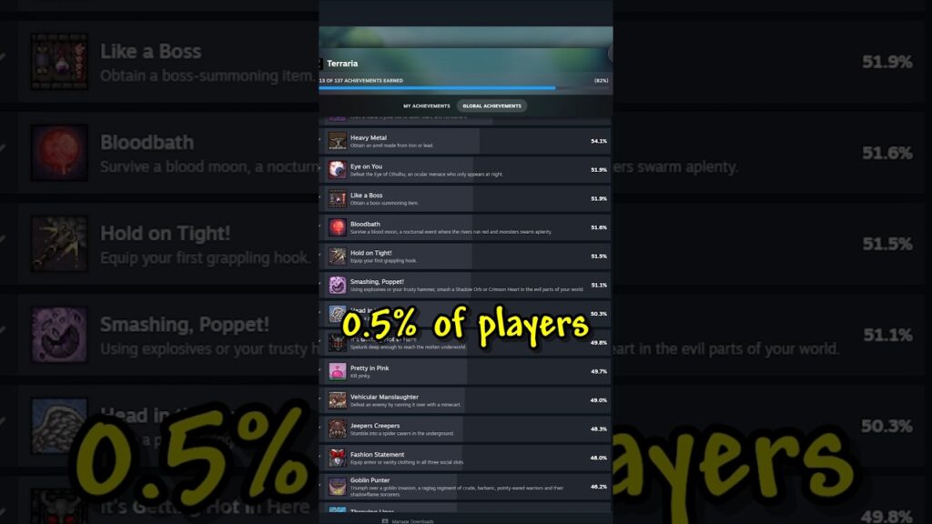 The NEW RAREST Achievement In Terraria