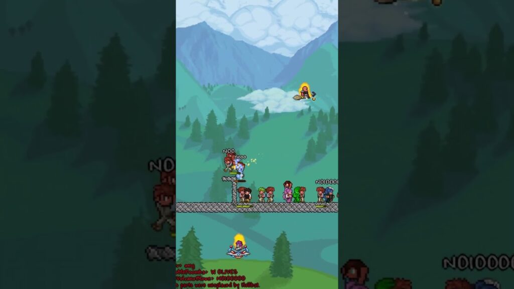 100 players vs ONE HELLBAT #terraria  #gaming #funny #memes #twitch #games #streamer #fyp
