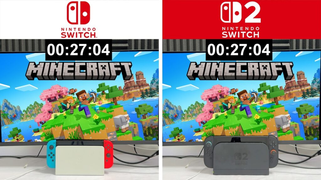 MINECRAFT | NINTENDO SWITCH 1 vs SWITCH 2 ( Loading Times and Graphics )