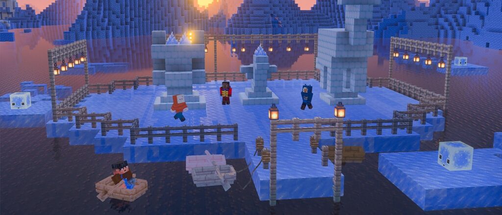 Minecraft Preview 26.70.22 | Minecraft A snowy scene in Minecraft Preview