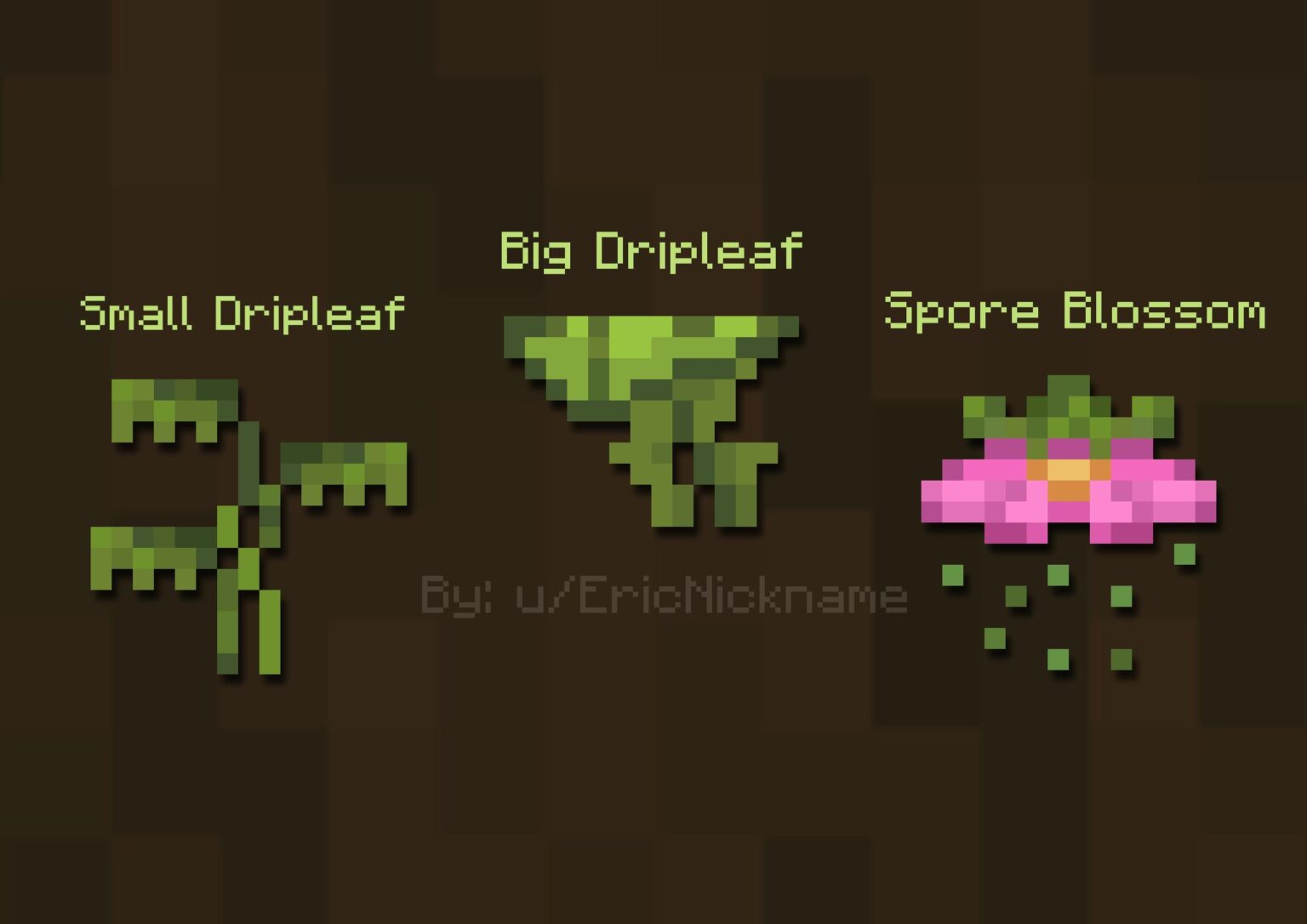 My take on the 2D item sprites for plants that instead have a 3D sprites, sticking out too much IMO.